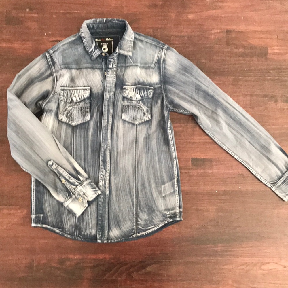 Fried Denim slim fit button up denim shirt